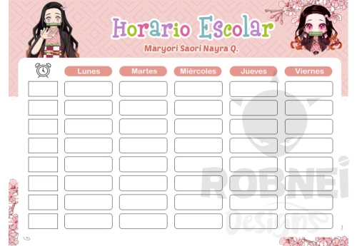 Nezuko Horario Escolar
